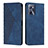 Custodia Portafoglio In Pelle Cover con Supporto Y02X per Realme C35 Blu