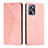 Custodia Portafoglio In Pelle Cover con Supporto Y02X per Realme C35 Oro Rosa