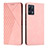 Custodia Portafoglio In Pelle Cover con Supporto Y02X per Realme V25 5G Oro Rosa