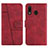 Custodia Portafoglio In Pelle Cover con Supporto Y02X per Samsung Galaxy A20 Rosso