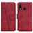 Custodia Portafoglio In Pelle Cover con Supporto Y02X per Samsung Galaxy A30 Rosso