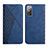 Custodia Portafoglio In Pelle Cover con Supporto Y02X per Samsung Galaxy S20 FE 4G Blu