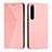 Custodia Portafoglio In Pelle Cover con Supporto Y02X per Sony Xperia 1 IV Oro Rosa