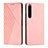 Custodia Portafoglio In Pelle Cover con Supporto Y02X per Sony Xperia 1 IV SO-51C Oro Rosa