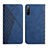 Custodia Portafoglio In Pelle Cover con Supporto Y02X per Sony Xperia 10 III SO-52B Blu