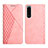 Custodia Portafoglio In Pelle Cover con Supporto Y02X per Sony Xperia 5 III Oro Rosa