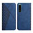 Custodia Portafoglio In Pelle Cover con Supporto Y02X per Sony Xperia 5 III SO-53B Blu