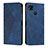 Custodia Portafoglio In Pelle Cover con Supporto Y02X per Xiaomi POCO C3 Blu
