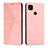 Custodia Portafoglio In Pelle Cover con Supporto Y02X per Xiaomi POCO C3 Oro Rosa