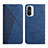 Custodia Portafoglio In Pelle Cover con Supporto Y02X per Xiaomi Poco F3 5G Blu