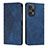 Custodia Portafoglio In Pelle Cover con Supporto Y02X per Xiaomi Poco F5 5G Blu