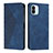 Custodia Portafoglio In Pelle Cover con Supporto Y02X per Xiaomi Redmi A2 Plus Blu