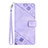 Custodia Portafoglio In Pelle Cover con Supporto Y03B per Google Pixel 6 Pro 5G Viola