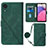 Custodia Portafoglio In Pelle Cover con Supporto Y03B per Samsung Galaxy A03 Core Verde