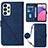 Custodia Portafoglio In Pelle Cover con Supporto Y03B per Samsung Galaxy A23 5G Blu