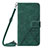 Custodia Portafoglio In Pelle Cover con Supporto Y03B per Samsung Galaxy M33 5G Verde