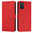 Custodia Portafoglio In Pelle Cover con Supporto Y03X per Motorola Moto E22 Rosso