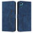 Custodia Portafoglio In Pelle Cover con Supporto Y03X per Motorola Moto E22S Blu