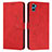 Custodia Portafoglio In Pelle Cover con Supporto Y03X per Motorola Moto E32 India Rosso