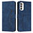 Custodia Portafoglio In Pelle Cover con Supporto Y03X per Motorola Moto Edge (2022) 5G Blu