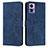 Custodia Portafoglio In Pelle Cover con Supporto Y03X per Motorola Moto Edge 30 Lite 5G Blu