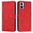 Custodia Portafoglio In Pelle Cover con Supporto Y03X per Motorola Moto Edge 30 Lite 5G Rosso