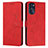 Custodia Portafoglio In Pelle Cover con Supporto Y03X per Motorola Moto G 5G (2022) Rosso