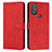 Custodia Portafoglio In Pelle Cover con Supporto Y03X per Motorola Moto G Play (2023) Rosso