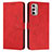 Custodia Portafoglio In Pelle Cover con Supporto Y03X per Motorola Moto G Stylus (2022) 5G Rosso