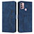 Custodia Portafoglio In Pelle Cover con Supporto Y03X per Motorola Moto G10 Power Blu