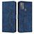 Custodia Portafoglio In Pelle Cover con Supporto Y03X per Motorola Moto G50 Blu