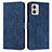 Custodia Portafoglio In Pelle Cover con Supporto Y03X per Motorola Moto G53 5G Blu