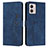 Custodia Portafoglio In Pelle Cover con Supporto Y03X per Motorola Moto G53j 5G Blu