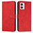 Custodia Portafoglio In Pelle Cover con Supporto Y03X per Motorola Moto G53j 5G Rosso