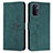 Custodia Portafoglio In Pelle Cover con Supporto Y03X per OnePlus Nord N200 5G Verde