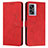 Custodia Portafoglio In Pelle Cover con Supporto Y03X per OnePlus Nord N300 5G Rosso