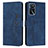 Custodia Portafoglio In Pelle Cover con Supporto Y03X per Oppo A16 Blu