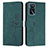 Custodia Portafoglio In Pelle Cover con Supporto Y03X per Oppo A16 Verde