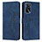 Custodia Portafoglio In Pelle Cover con Supporto Y03X per Oppo A16s Blu