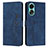 Custodia Portafoglio In Pelle Cover con Supporto Y03X per Oppo A18 Blu