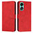 Custodia Portafoglio In Pelle Cover con Supporto Y03X per Oppo A18 Rosso