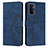 Custodia Portafoglio In Pelle Cover con Supporto Y03X per Oppo A54 5G Blu