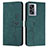 Custodia Portafoglio In Pelle Cover con Supporto Y03X per Oppo A57 5G Verde