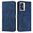 Custodia Portafoglio In Pelle Cover con Supporto Y03X per Oppo A77 5G Blu