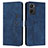 Custodia Portafoglio In Pelle Cover con Supporto Y03X per Oppo A96 4G Blu