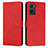 Custodia Portafoglio In Pelle Cover con Supporto Y03X per Oppo A96 4G Rosso