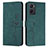 Custodia Portafoglio In Pelle Cover con Supporto Y03X per Oppo A96 4G Verde