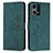 Custodia Portafoglio In Pelle Cover con Supporto Y03X per Oppo F21s Pro 4G Verde