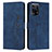 Custodia Portafoglio In Pelle Cover con Supporto Y03X per Oppo Find X5 5G Blu