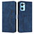 Custodia Portafoglio In Pelle Cover con Supporto Y03X per Oppo Find X5 Lite 5G Blu